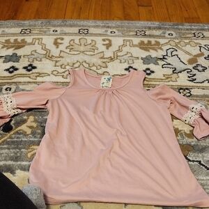 Lily Bleu Pink Cold Shoulder Top